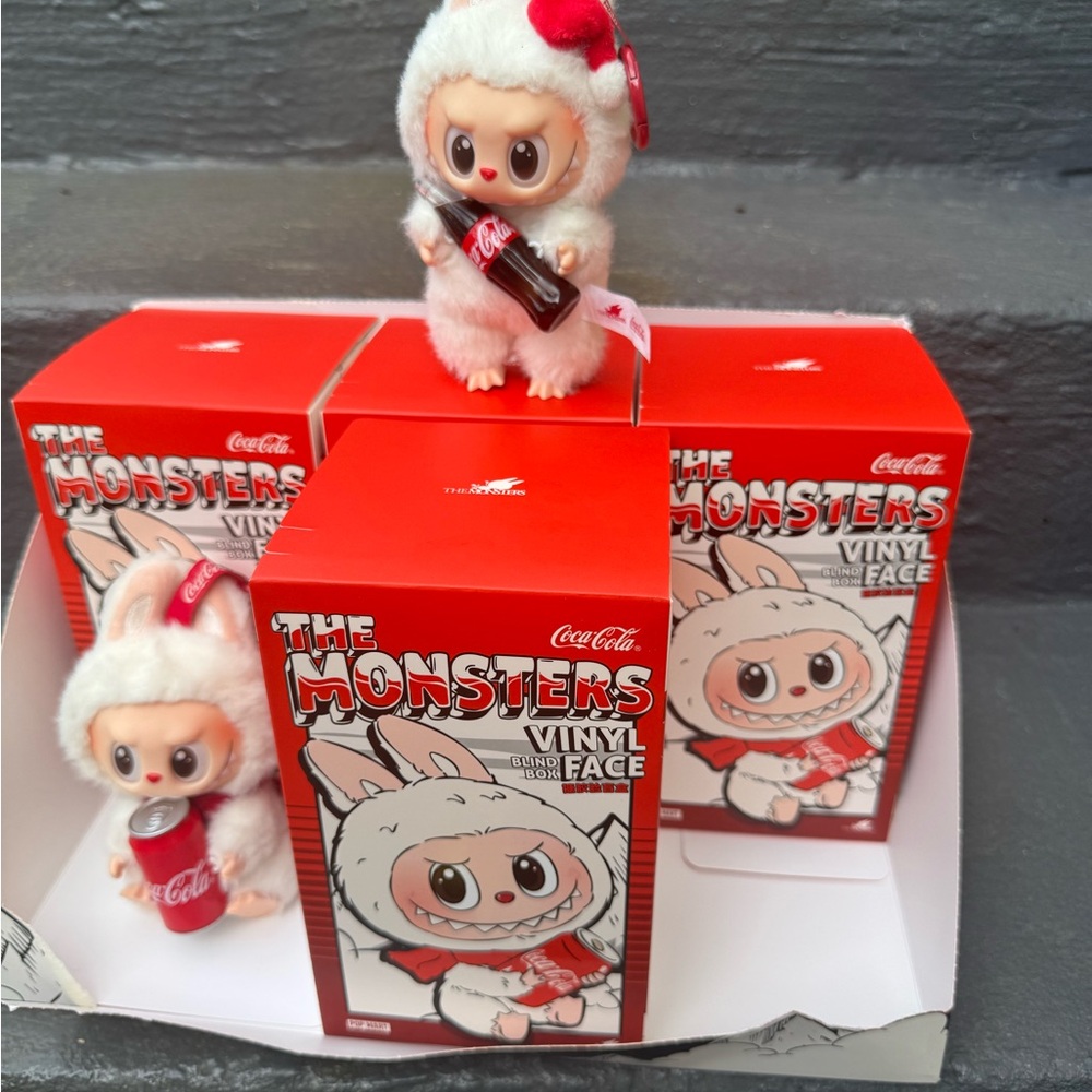 Coca-Cola The Monsters Vinyl Face Stuffed Animal - White and Red